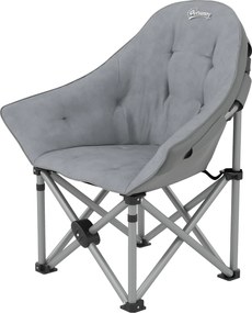 Outsunny Összecsukható Szék Oldalsó Zsebbel és Hordtáskával, Párnázott Kerti Szék 120 kg Teherbírással | Aosom