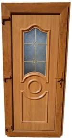 Charlotte - Aranytölgy -  Műanyag Bejárati ajtó / 98x208 /