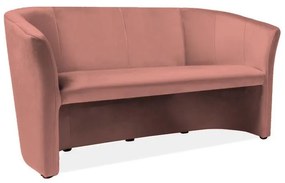 Cuba Velvet kanapé, háromüléses, rózsaszín