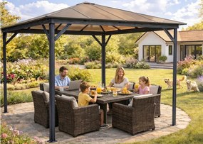 kerti pavilon LANITPLAST 33 antracit + bronz PC LG2454