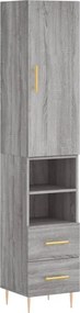 vidaXL szürke sonoma szerelt fa magasszekrény 34,5 x 34 x 180 cm