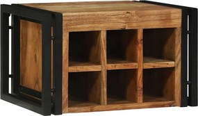vidaXL Borágas 2 pcs Barna és fekete 46 x 35 x 27,5 cm Tömör Akácfa