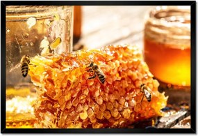 Poszterek keretben 60x40 Kőművesek méhsejten