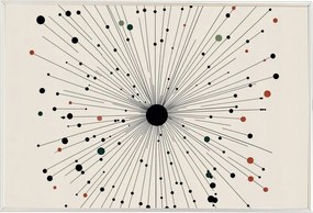 Poszter Keret Alumínium Grafika Geometria Absztrakt Nap 60x40