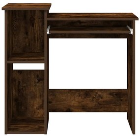 füstös tölgy szerelt fa íróasztal polcokkal 84x40x78 cm