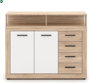 BLAGO MIDI A komód 119,5 cm, sonoma tölgy/fehér