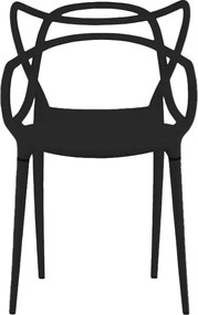 4 db fekete KATO műanyag szék készlet