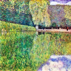 Gustav Klimt - Schönbrunner Schlosspark üvegkép, falikép