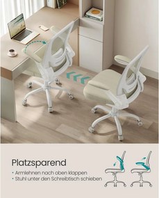 SONGMICS Ergonomikus irodai szék zabpehely-bézs színben