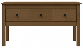 vidaXL mézbarna tömör fenyőfa dohányzóasztal 102 x 49 x 55 cm