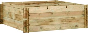vidaXL impregnált fenyőfa kerti magasított zöldségágy 120x120x40 cm