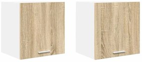 Függő szekrény Riga 2 pcs Sonoma tölgy és fehér 40 x 31 x 40 cm