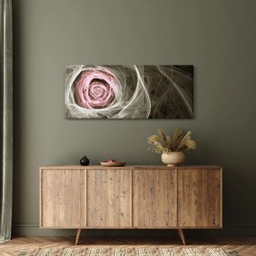Kép - Absztrakt rózsa világos rózsaszín (120x50 cm)