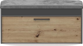 Aldabra Parma cipősszekrény, 100x49x35 cm, antracit-tölgy