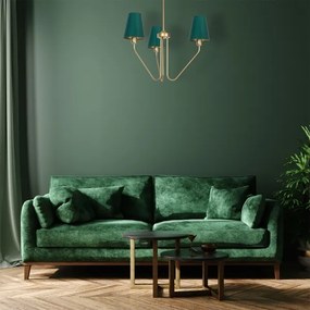 Csillár rúdon VICTORIA 3xE27/60W/230V zöld