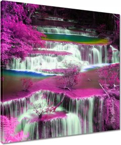 Vászonkép 50x50 Lila vízesés