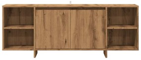 kézműves tölgy színű szerelt fa TV-szekrény 130 x 35 x 50 cm