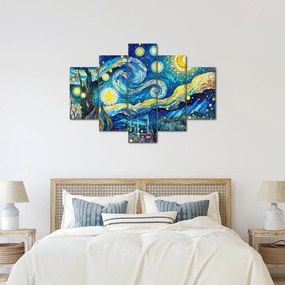 Kép – Csillagos éjszaka mozaikja (150x105 cm)
