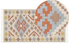 Színes kilim pamutszőnyeg 80 x 150 cm ATAN Beliani