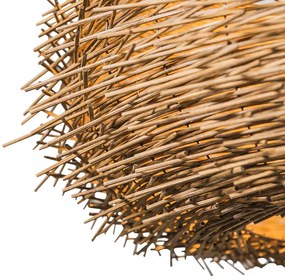 Rusztikus függőlámpa barna rattanból - Hatch 45