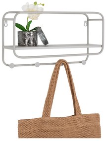 Feira kalaptartó fogas, acél, szürke 45x15x25 cm