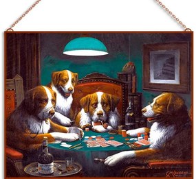 Cassius Marcellus Coolidge - Poker Game üvegkép, falikép