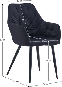 Design fotel, fekete Velvet szövet, VERIO NEW