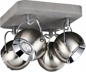 Spot Light Fali lámpa Mennyezeti lámpa Plafon Ball Concrete 4x 5W Szürke