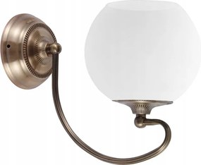 Fali lámpa Candellux elegáns, régi stílusú öregített üveg lámpabúra E27 60W