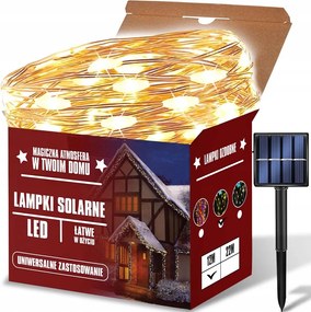 KarĂĄcsonyi FĂ©nyfĂŒzĂ©r KĂŒltĂ©ri Led Napelemes FehĂ©r Meleg FĂ©nyƱ DrĂłt 22M