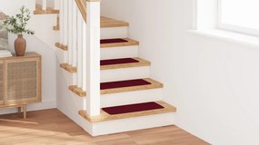 Lépcsőszőnyegek Latex Háttal Bordeaux 25x60 cm