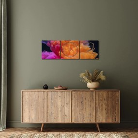 Absztrakciós kép (órával) (90x30 cm)