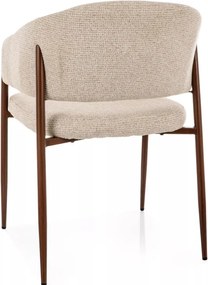 Akita étkezőszék világos bézs/dió