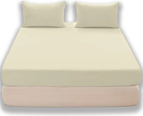 160x200cm gumis lepedő Cotton world jersey Ecru puha GK04