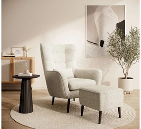 Fotel lábtartóval Veneza VZ2  (krém + fekete). 1099390