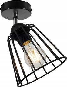 Mennyezeti LĂĄmpa Szimpla Fali LĂĄmpa Plafon Edison Loft Modern Fekete