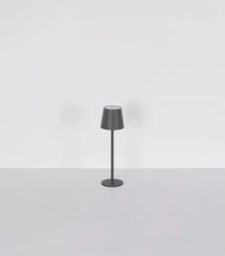 Globo 58488G-LED Dimmelhető érintéses tölthető kültéri asztali lámpa VANNIE 3W/5V IP54 1800mAh szürke