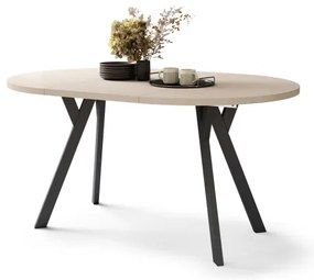 Kihúzható étkezőasztal ARTUR bézs/fekete