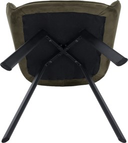 Design fotel, zöld Velvet/fekete, PETIN