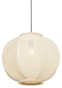Orientális függőlámpa természetes anyagból 48 cm - Rob