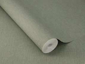 Vinyl tapéta flizelin mosható vászon utánzat zöld len