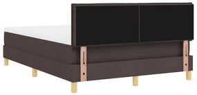 vidaXL Boxspring ágy matraccal sötétbarna 160x200 cm szövet
