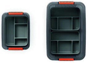 Szürke műanyag tárolódoboz elosztó 31,5x24x7,5 cm K Latch Box – KIS