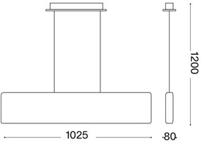 Ideal Lux - LED Csillár zsinóron DESK LED/32W/230V 102,5 cm CRI 90 fehér