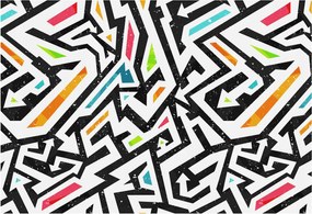 Divatos 3D Fali Tapéta Absztrakt Mozaik 152x104 Ragasztóval