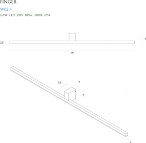 Fürdőszoba Tükörmegvilágító Lámpa Fehér MAXLIGHT W0214