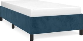 vidaXL sötétkék bársony ágykeret matrac nélkül 80 x 200 cm