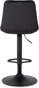 ARCOS 2 bárszék, fekete, velúr