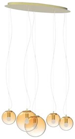 Ideal Lux - Csillár zsinóron MAPA 5xE27/42W/230V arany/füstös