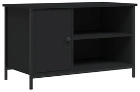 fekete szerelt fa TV-szekrény 80x40x50 cm